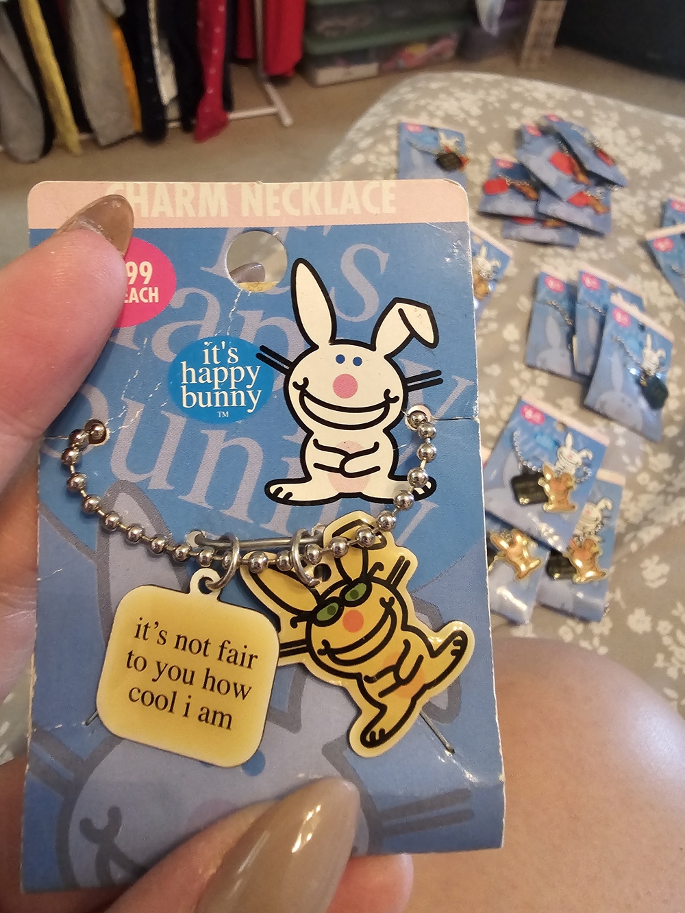 Vintage 2006 Happy Bunny Necklace